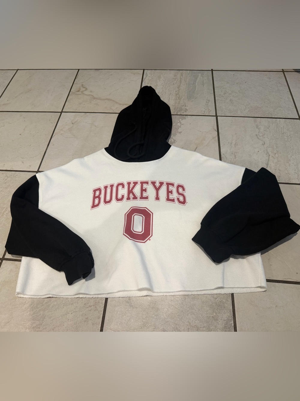Buckeyes Colorblock Hooded Sweatshirt - White & Black